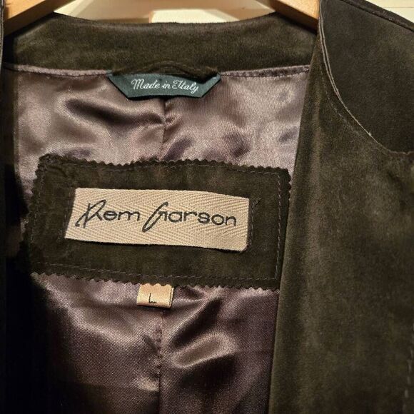 Rem Garson Suede Vest Brown Vintage Large - Picture 2 of 8
